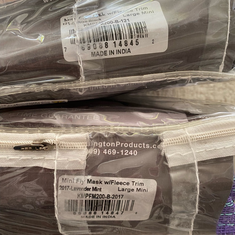 Kensington Fly Masks with Fleece Trim - Picture 5 of 5